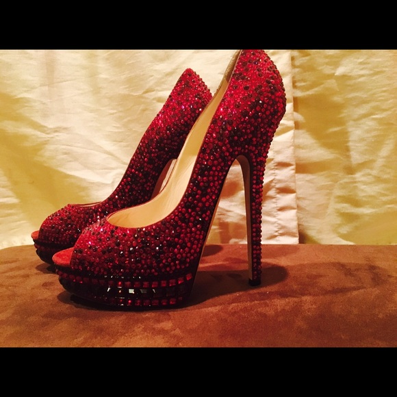 RARE JIMMY CHOO ๐ฏ% authentic Kendall crystal shoe - Picture 6 of 8